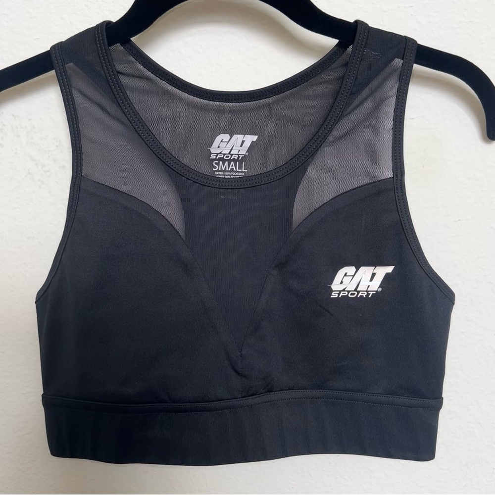 Black Mesh Sports Bra